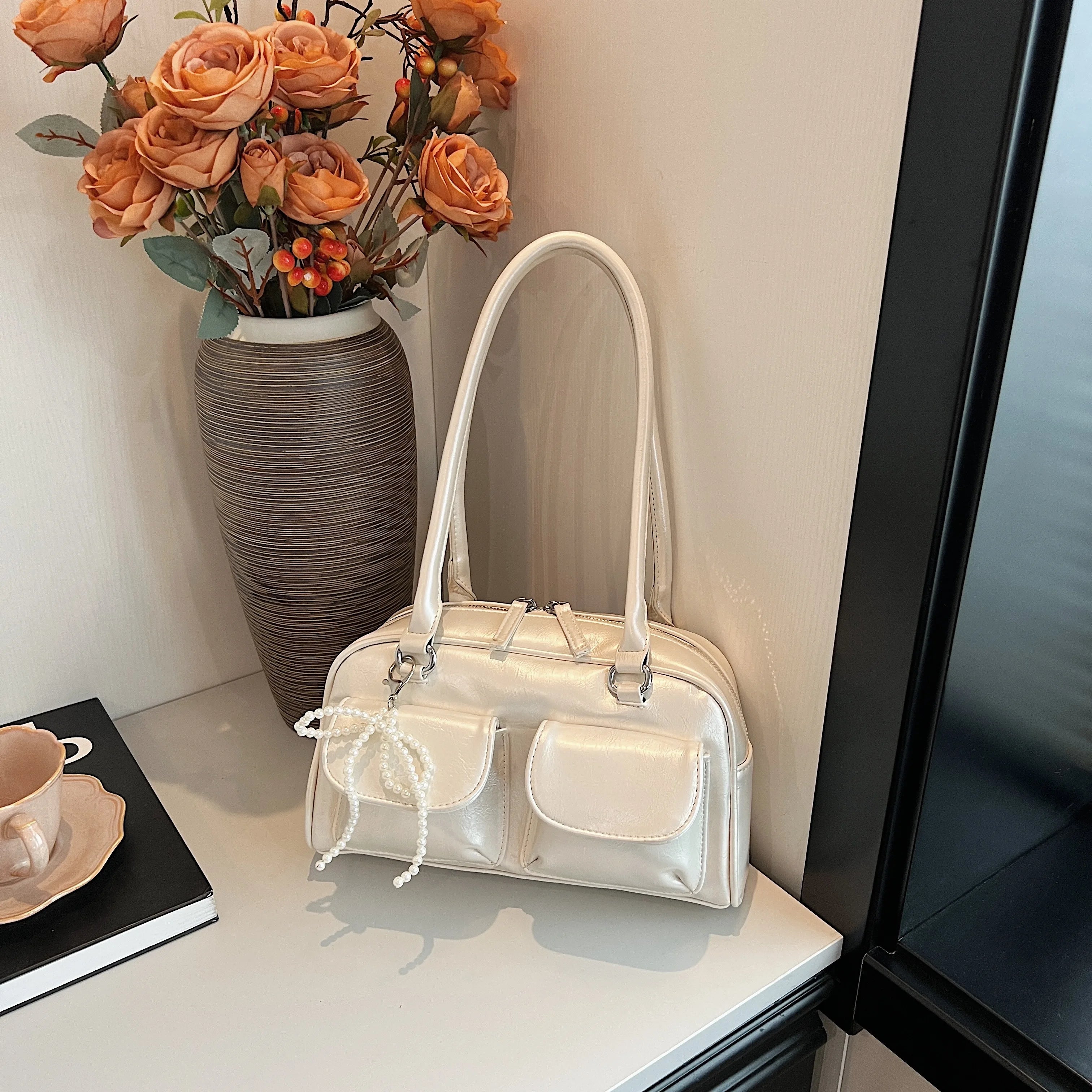 Trendy Korean Bow Shoulder Bag for Women