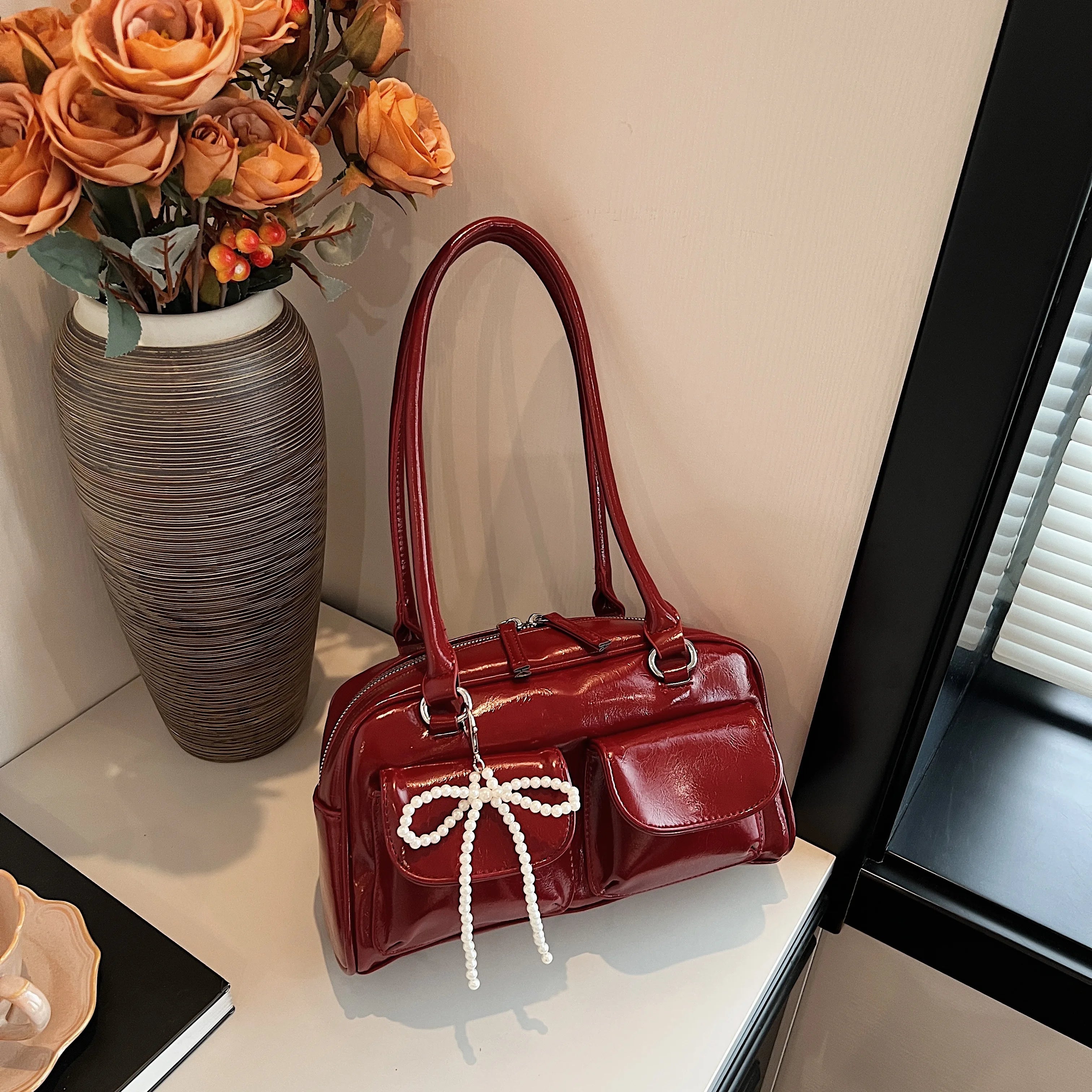 Trendy Korean Bow Shoulder Bag for Women