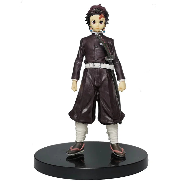 Anime Figure Demon Slayer Figures Kimetsu No Yaiba Doll Tanjiro Nezuko Zenitsu Figurine Inosuke Warrior Action Figure Model Toys