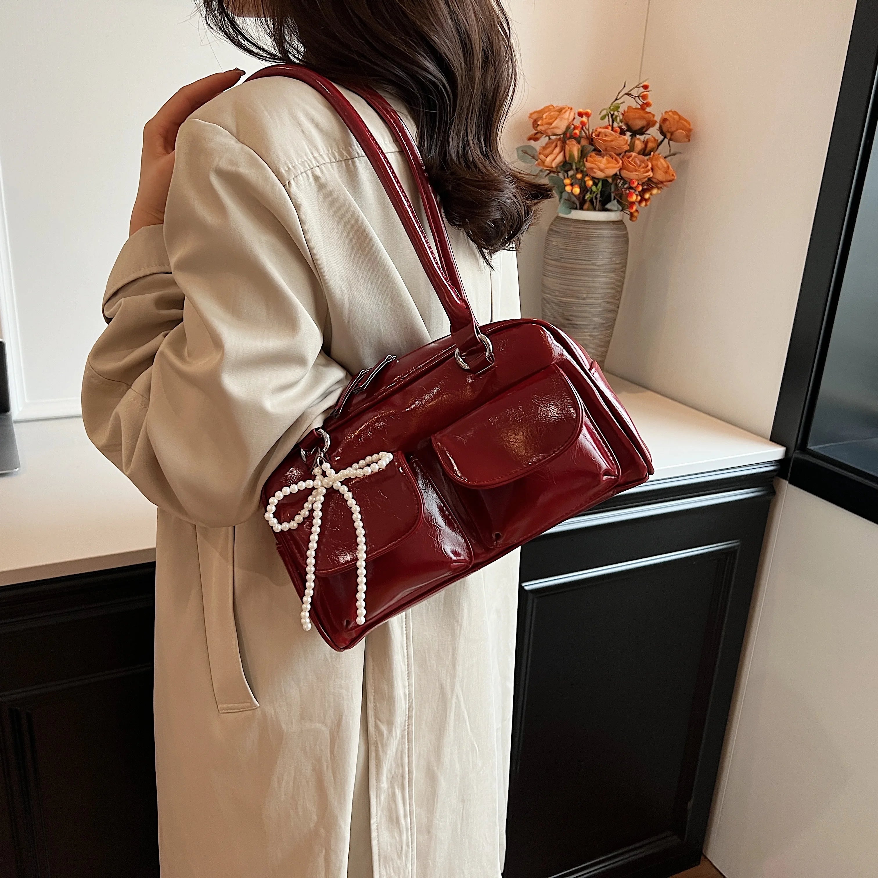 Trendy Korean Bow Shoulder Bag for Women
