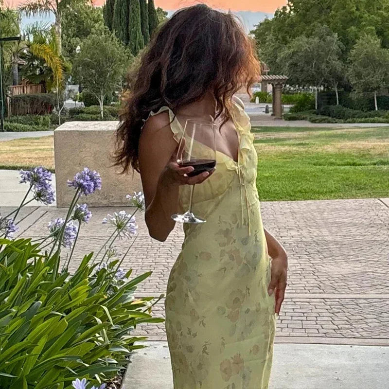 BloomVibe™ Retro Maxi Dress