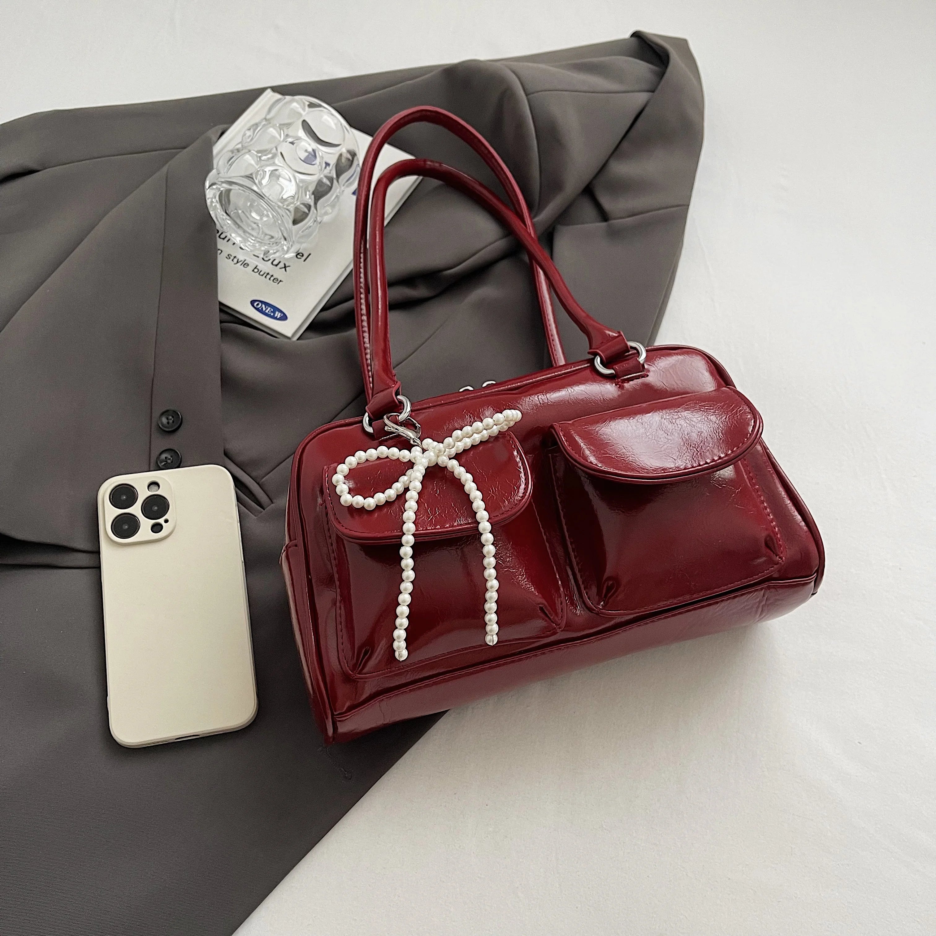 Trendy Korean Bow Shoulder Bag for Women