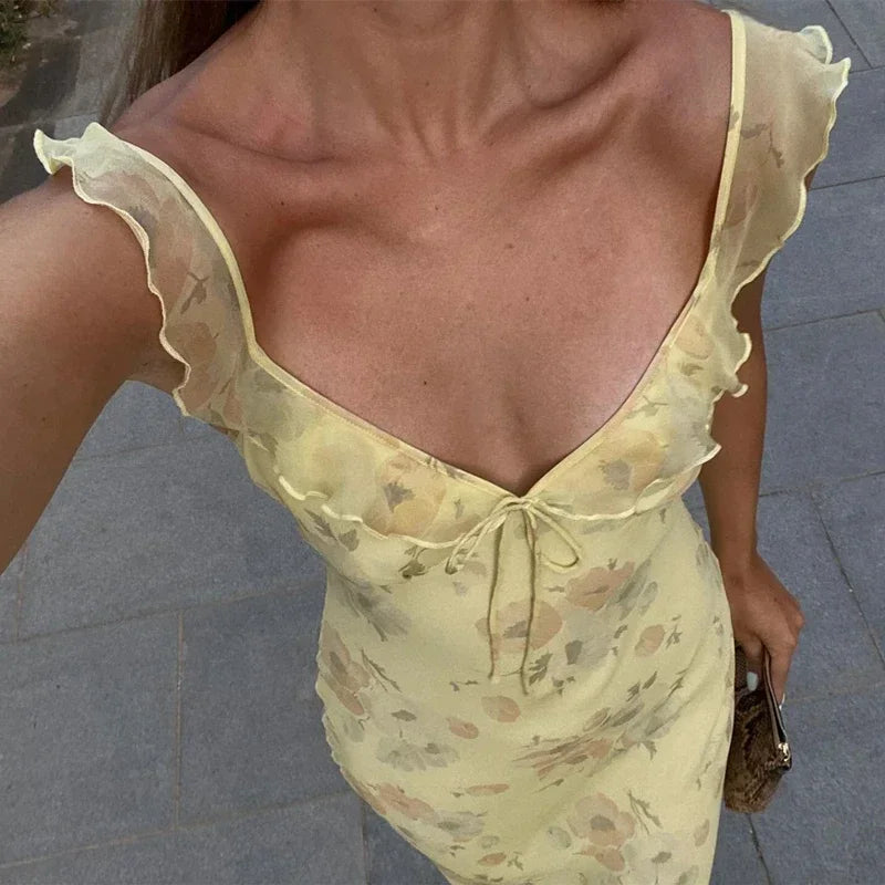 BloomVibe™ Retro Maxi Dress