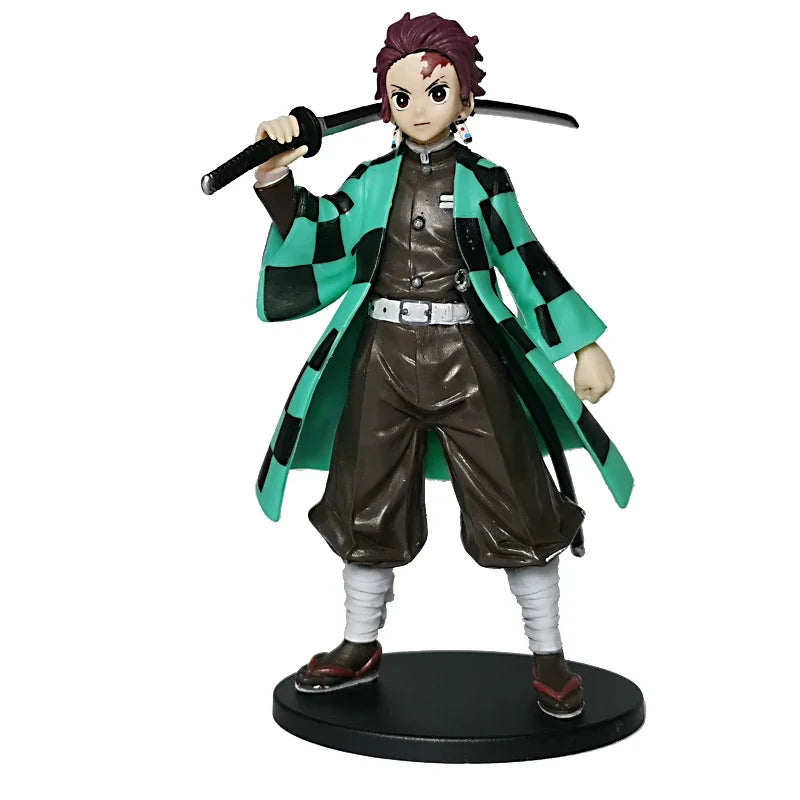 Anime Figure Demon Slayer Figures Kimetsu No Yaiba Doll Tanjiro Nezuko Zenitsu Figurine Inosuke Warrior Action Figure Model Toys